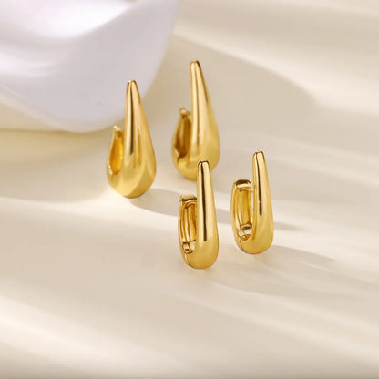 Elegant Square Earrings for Women Girls Stainless Steel Hoop Earrings Luxury Wedding Engagement Aesthetic Jewerly aretes
