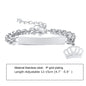 Custom Personalized Name ID Bracelet Gilrs Boy Gifts, Stainless Steel Curb Chain Link Crown Bracelet Not Allergic