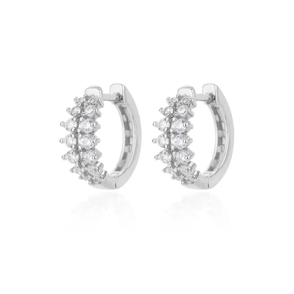 Zircon Pendientes Earring For Women Stainless Steel Hoop Piercing Earring Trending 2024 New Jewerly aretes de mujer bijoux femme