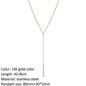 SUNIBI Fashion Stainless Steel Necklace for Woman Personality Infinity Cross Pendant Gold Color Necklaces on Neck Women Jewelry