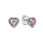 925 Sterling Silver Heart Shaped Zircon Earrings | Charming Girls Jewelry Gift