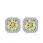 NeeTim 0.5ct 1ct Pink Moissanite Studs Earrings for Women 925 Sterling Silver Black Blue Grey Sparkling Lab Diamond Stud Earring