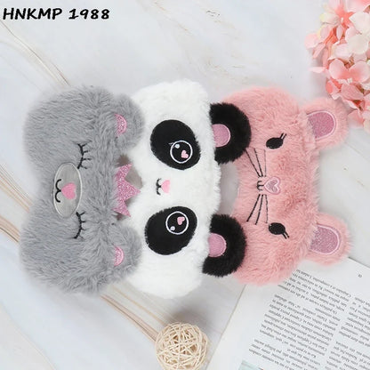 Cute Panda Eye Mask | Plush Sleep Eye Cover for Travel
