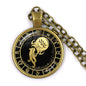 12 Constellation Zodiac Pendant Necklace | Antique Bronze Glass Dome Jewelry
