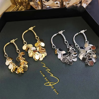 2026 New Senior Luxury Delicate Long Tassels Drop Earrings Fashion Versatile Exaggerate Metal Women Jewelry Girl's Earrings