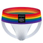 Sexy Men Tanga Jockstrap Slip Homme Bikini Cueca Gay Underwear Underpants Calzoncillos Low-waisted Breathable Rainbow