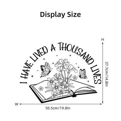 Wall Stickers for Living Room Bedroom | Creative Black Heart Book World Ladder Tree Wall Decals
