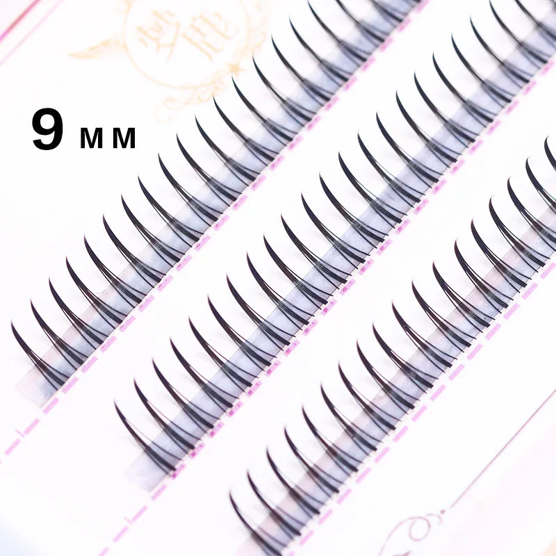 Brown Lashes A Type False Eyelashes 8-12mm | Natural Fairy Lash Clusters for Korean Makeup