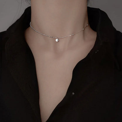 Lucky Pendant Choker Necklace in 925 Sterling Silver | Trendy Women's Jewelry