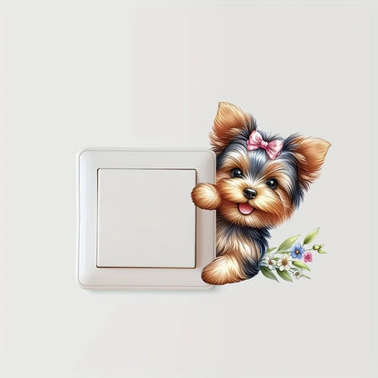Cute Puppy Stickers for Room Decor | Removable Wall Decals