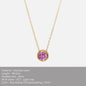 SUNIBI Stainless Steel Birthstone Necklace for Woman Gold Color Bride Designer Pendant Necklaces Birthday Gift Jewelry Wholesale