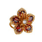 Pink Zircon Flower Rings for Women Gold Color Stainless Steel Ring 2025 Trend Elegant Floral Luxury Aesthetic Jewelry anillos