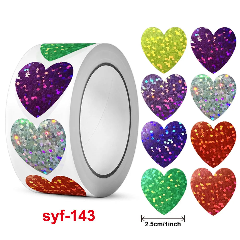 Heart Thank You Stickers | Small Roll Packaging Stickers for Photocard Decor