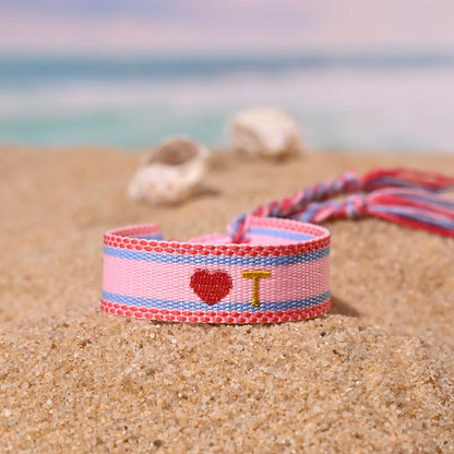 Handwoven Initial Letter Bracelet | Personalized Friendship Gift for Women