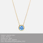 SUNIBI Stainless Steel Birthstone Necklace for Woman Gold Color Bride Designer Pendant Necklaces Birthday Gift Jewelry Wholesale