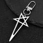 Pentagram Spike Rivet Hoop Earrings | Stainless Steel Gothic Punk Jewelry