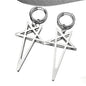 Pentagram Spike Rivet Hoop Earrings | Stainless Steel Gothic Punk Jewelry