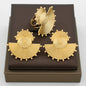 African 18k Gold Color Earrings Ring Jewelry Set for Women Irregular Design Clip Earrings and Finger Ring Set for Weddings Party