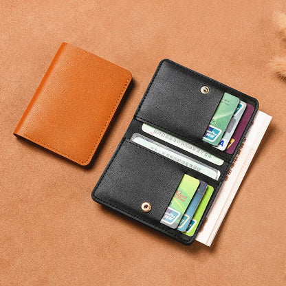 Mini Foldable Card Wallet | Unisex Soft Leather Driver's License Holder