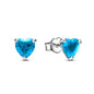 Christmas Gift Hot Selling 925 Silver Blue Stone Flower Stud Earrings Fit Women's Festival Exquisite Charm Jewelry Gifts