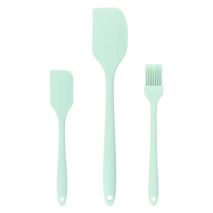 3-Piece Silicone Baking Spatula Set | All-in-One Kitchen Baking Tools