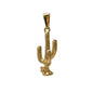 Trendy Gold - Plated Stainless Steel Cactus Pendant Necklace for Men & Women - Non - Fading, Ideal Gift, Fashion Jewelry