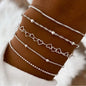 New 5Pcs/Set Gold Color Elegant Love Bangle Retro Multilayer Bracelets Set For Women Female Fashion 2024 Trendy Jewelry Gift