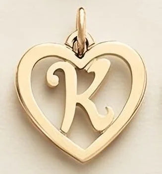 SUNIBI Stainless Steel Letter Heart Shape Hollow Pendant Charm for Bracelet Necklaces  for Women DIY Jewelry Making