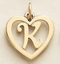 SUNIBI Stainless Steel Letter Heart Shape Hollow Pendant Charm for Bracelet Necklaces  for Women DIY Jewelry Making