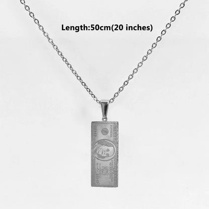 Waterproof 18K Gold Plated Bar Charm Pendant Stainless Steel Us Dollar Custom Pendant