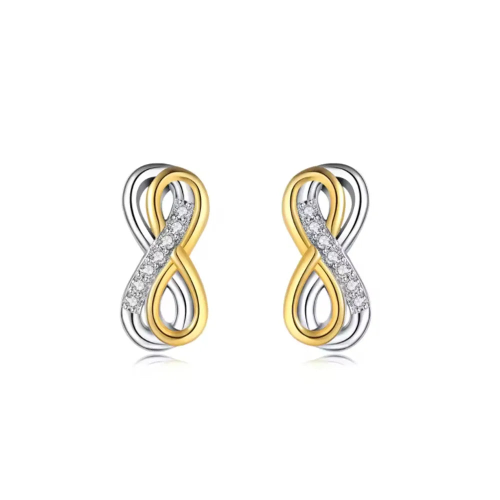 European New Cross Sunflower Gold Color Stud Earrings, Fit Women's Festival Exquisite Charm Jewelry Gifts  925 Silver