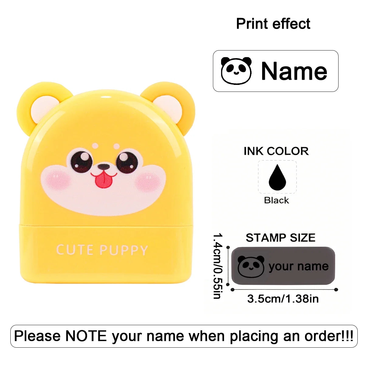 Personalized Animal Name Stamp | Custom Waterproof Clothing Label for Kids