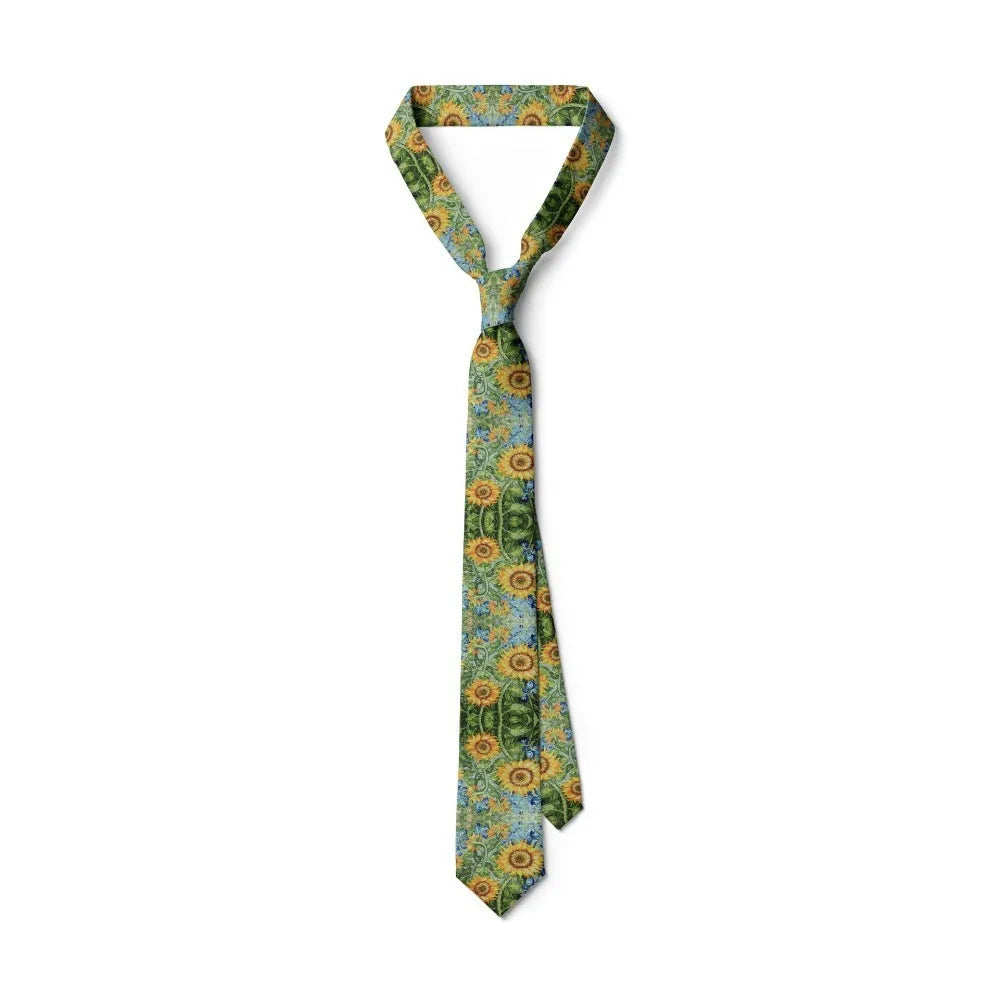 New Van Gogh Oil Painting Tie For Men Star Moon Night Retro Fun 8cm Wide Slim Necktie Accessories Daily Wear Wedding Party Gift
