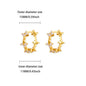 Luxury Zircon Hoop Earrings for Women Gold Color Stainless Steel Butterfly Heart Snake Earring Fashion Party Wedding Jewelry Gif