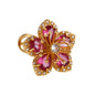 Luxury Colorful Zircon Flower Rings For Women Gold Color Stainless Steel Opening Ring Fashion Wedding Party Aesthetic Jewelry