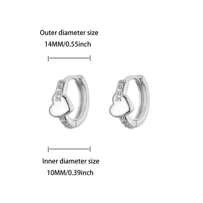 Luxury Zircon Hoop Earrings for Women Gold Color Stainless Steel Butterfly Heart Snake Earring Fashion Party Wedding Jewelry Gif