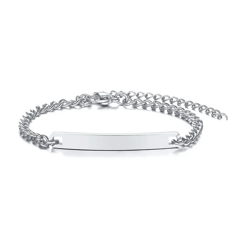 Adjustable Kids ID Bracelet | Custom Name Stainless Steel Anti-Lost Jewelry
