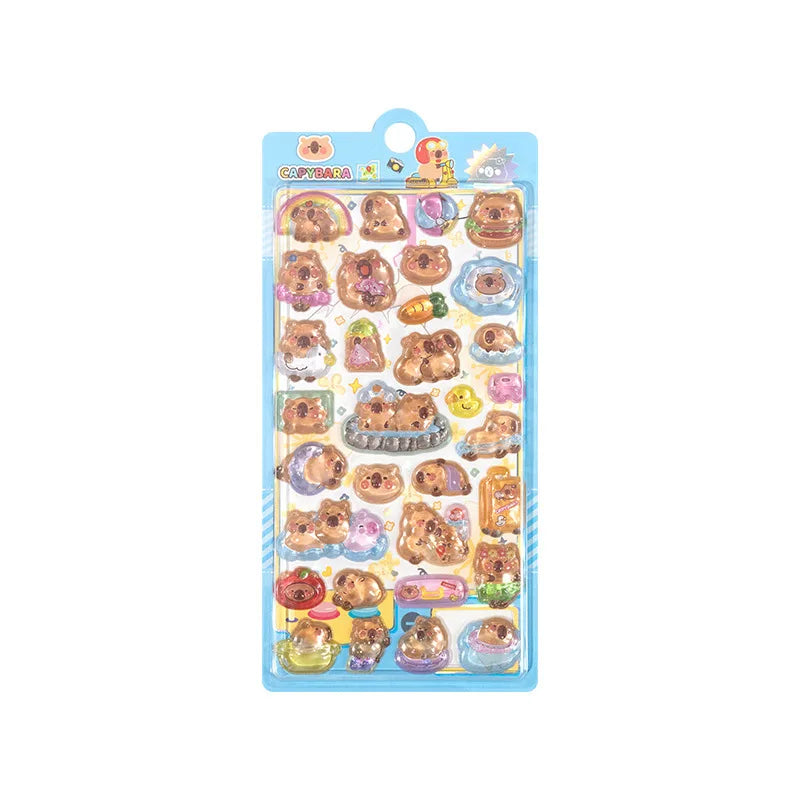 Japanese Anime Food Stamping Seal Fun | 3D Crystal Diamond Sticker Set for Kids