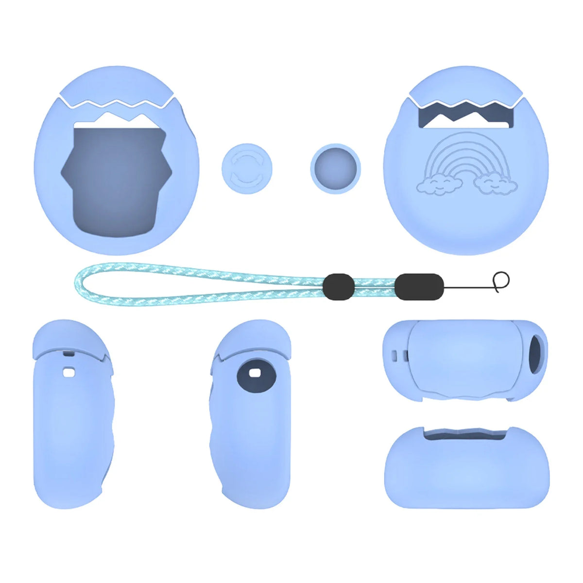Silicone Cover with Thumb Grips and Lanyard | Soft Full Body Case for Tamagotchi Paradise
