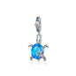 European Summer Blue Series Turtle Flower Pendant Fit S925 European 925 Sterling Silver Bracelet Bangles Necklace