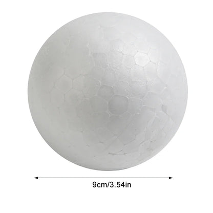 6-12cm White Polystyrene Foam Balls for DIY Crafts and Wedding Decor | LEENKEA