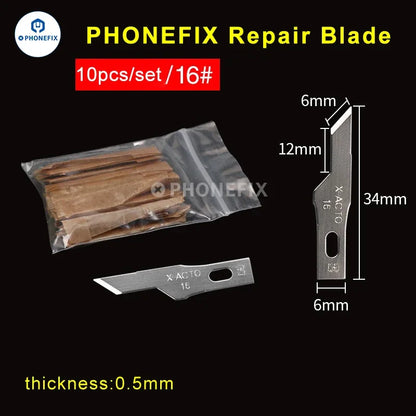 10pcs Precision Scalpel Knife Blades Set | Non-Slip Metal Engraving Craft Knives for Phone PCB DIY Repair
