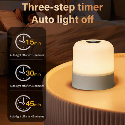 LED Table Lamp with Remote and Touch Control | Dimmable Rechargeable Night Light for Bedroom Decor