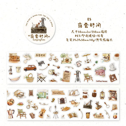 Cute Cartoon Snack Ice Cream Masking Tape | 5x200cm for DIY Scrapbooking