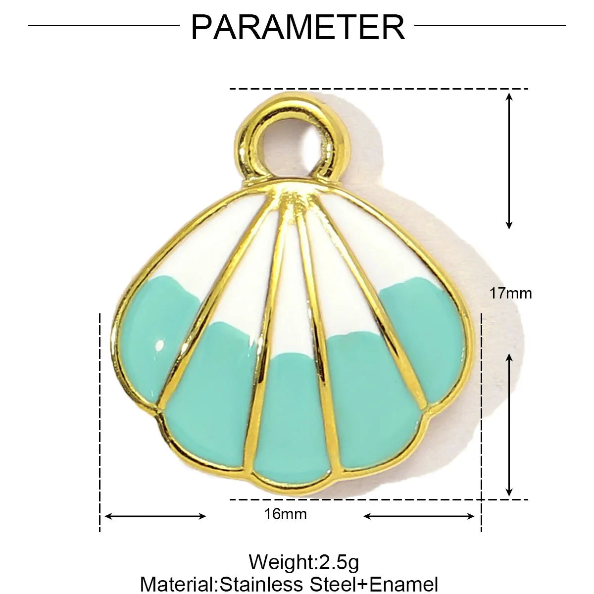 3pcs/Lot Stainless Steel Enamel Plam Flip Flop Shell Diy Charm Women Watermelon Strawberry Necklace Pendant Summer Ocean Jewelry