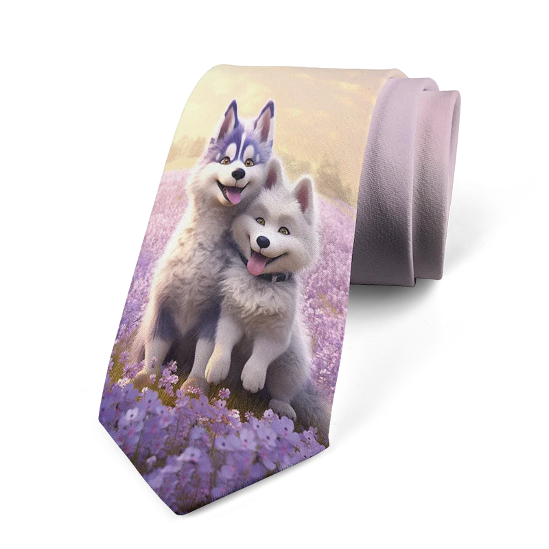 Newly Designed Cartoon Necktie 3D Printing Harajuku Fashion Kawaii Unisex Tie 8CM Slim Dating Wedding Party Tie Cosplay