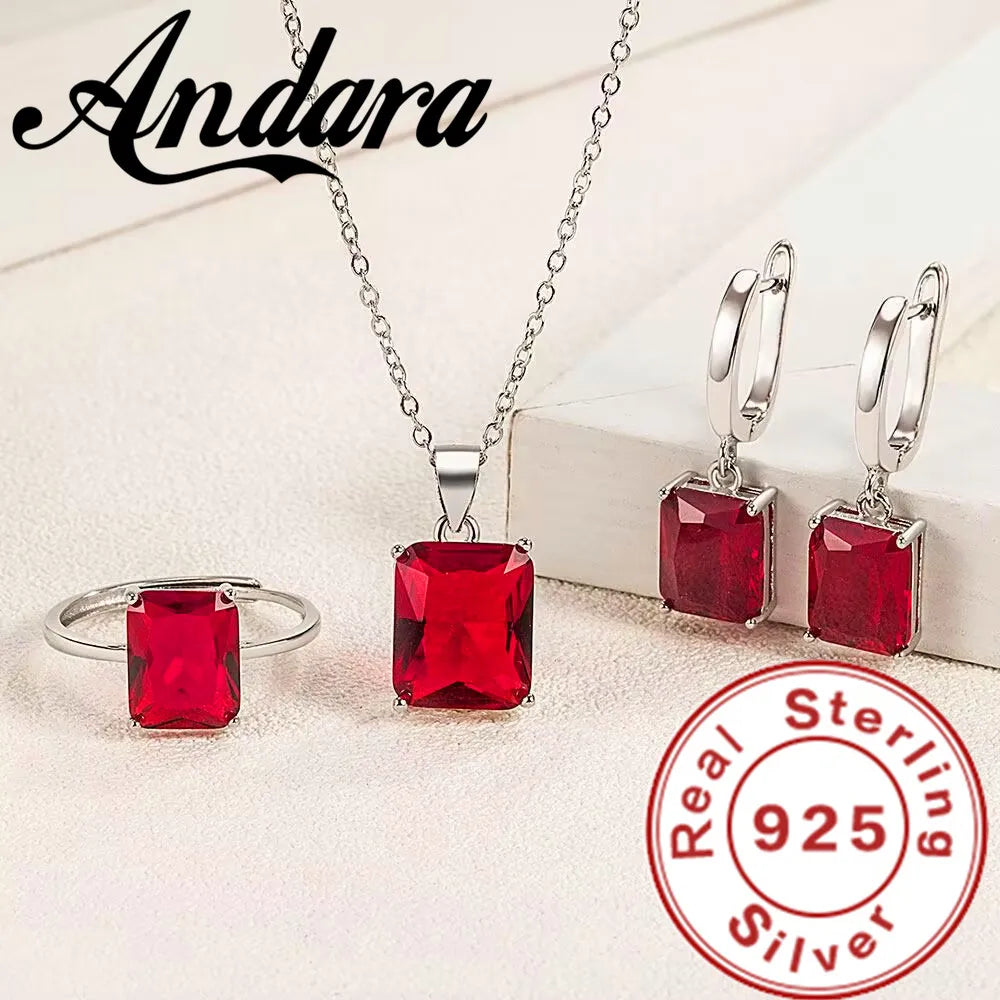 Andara 925 Sterling Silver Heart Jewelry Set | Romantic Birthday Valentine's Day Gift