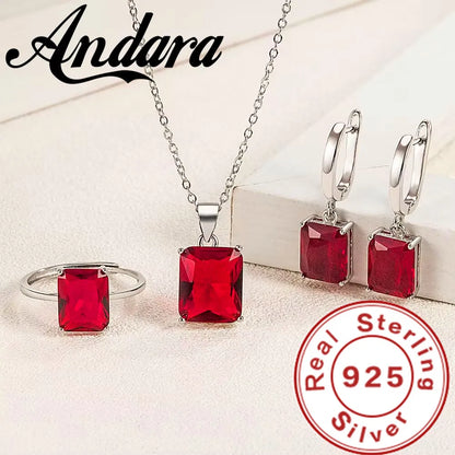 Andara 925 Sterling Silver Heart Jewelry Set | Romantic Birthday Valentine's Day Gift