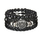 MeMolissa New Fashion Braided Wrap Leather Bracelets for Men High Quality Vintage Charm Wood Beads Ethnic Tribal Wristbands