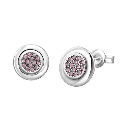 925 Sterling Silver Heart Shaped Zircon Earrings | Charming Girls Jewelry Gift